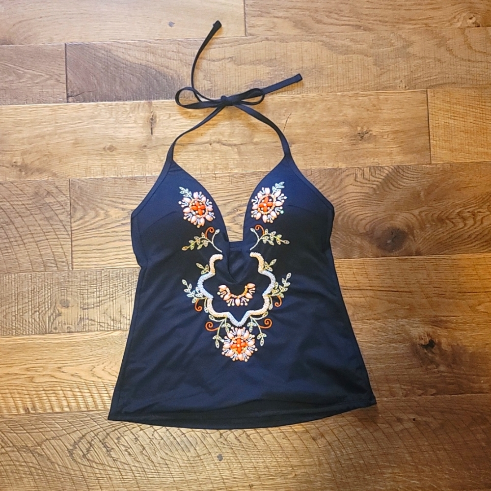 Kenneth Cole Beaded Bombay Tankini Top
